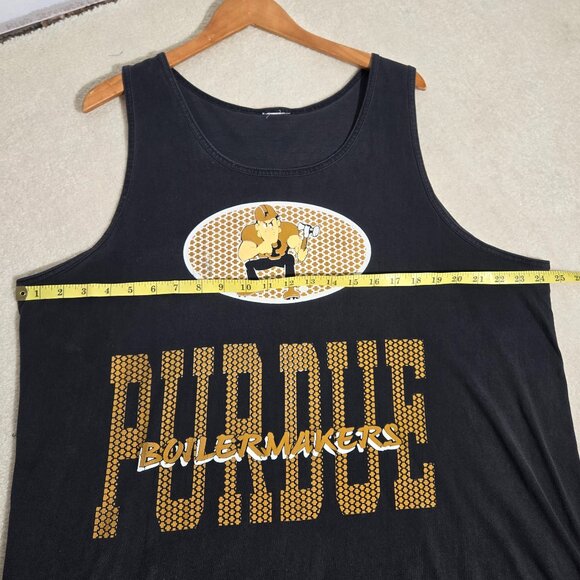 Vintage Purdue Boilermakers Gym Tank Top Muscle Shirt Fits like XL - Picture 6 of 9